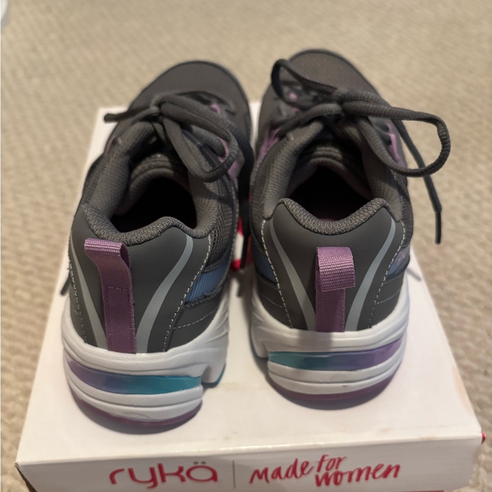 Ryka Women's Gray and Purple Sneakers - Picture 3 of 6